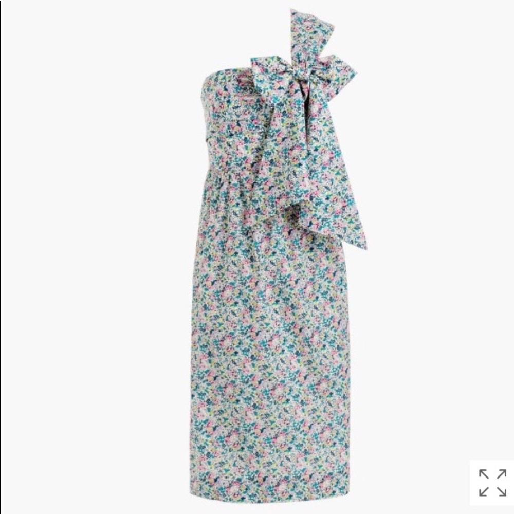 J Crew bow one shoulder dress size 8